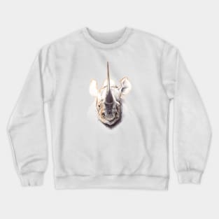 Sketchy Rhino Head Crewneck Sweatshirt